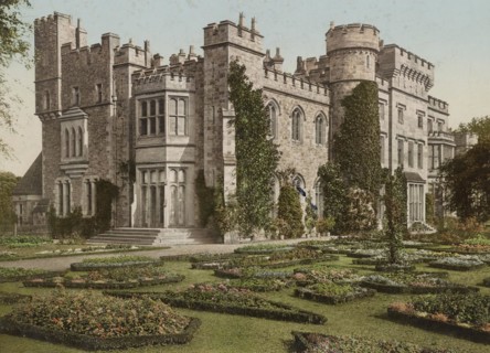 Hawarden Castle, a manor house in Flintshire in Wales, around 1890, Historic, digitally restored