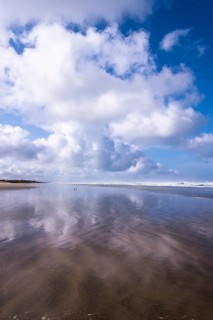 New Zealand, island town, Oceania, North Island of New Zealand, sea coast, clouds, white clouds,
