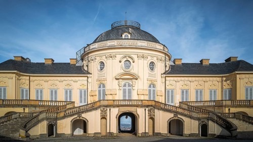 Solitude Palace in the Rococo architectural style (Johann Friedrich Weyhing, Philippe de La