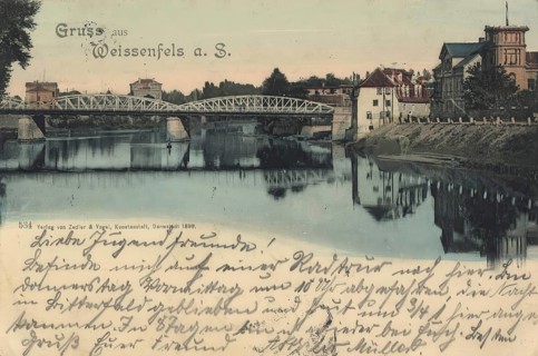 Historical postcard, picture postcard, Weißenfels, Weissenfels an der Saale, Saxony-Anhalt,