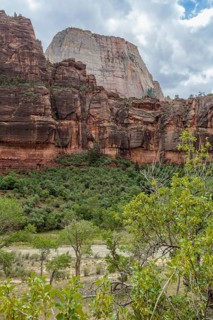 Rock formations in the rugged mountains of Zion National Park, Utah