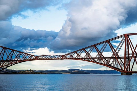 Forth Bridge, Queensferry Crossing, Forth Estuary, Scotland, UK
