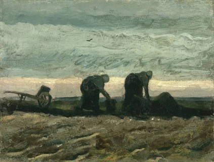 Two woman on the heath (1883), Two woman on the heath, shows two peasant woman in a heath or moor