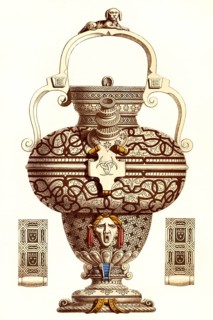 Faience bottle of Henry II, 16th century, Saint-Porchaire ware