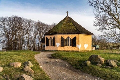 The chapel of the fishing village of Vitt, Putgarten, Ruegen Island, Mecklenburg-Western Pomerania,