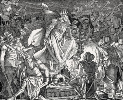 Attila the Hun after the Battle of the Catalaunian Plains, on June 20, 451 AD