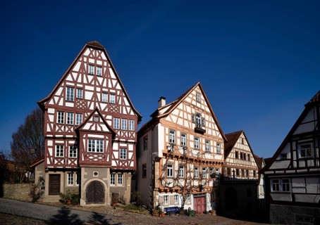 Fachwerkhäuser, half-timbered house, Altstadt, Bad Wimpfen, Kraichgau, Baden-Württemberg, Germany