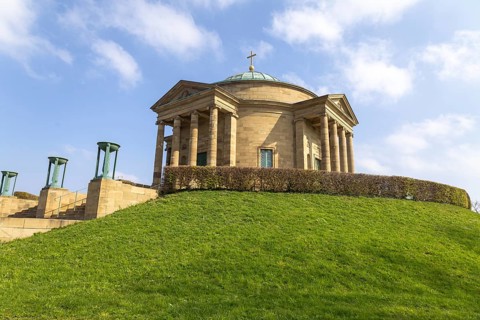 Burial chapel in Württemberg. The grave chapel in Stuttgart-Rotenberg was built by Württemberg King