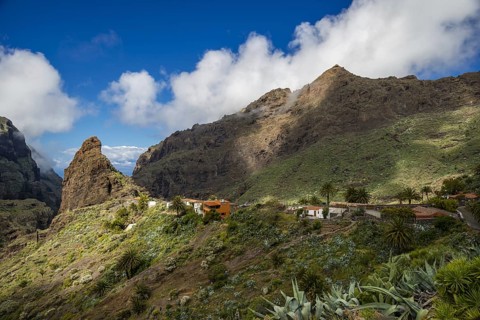 Masca mountain village, Masca Gorge, Barranco de Masca, Teno Mountains, Tenerife, Canary Islands,