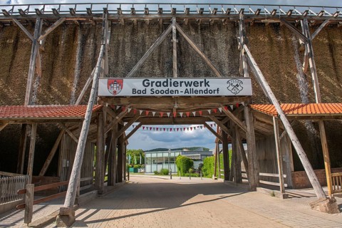 Bad Sooden, Allendorf, district of Bad Sooden, view through the graduation tower to the