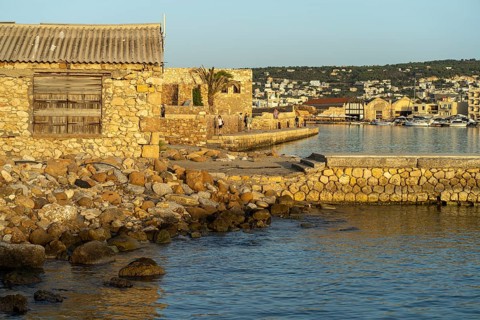 The Firkas Fortress at the old Venetian harbour, Chania, Crete, Greece