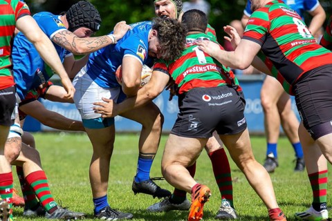 Heidelberg, 06.04.2024, Rugby 1st Bundesliga South/West, Season 2023/24, Matchday 10: SC Neuenheim
