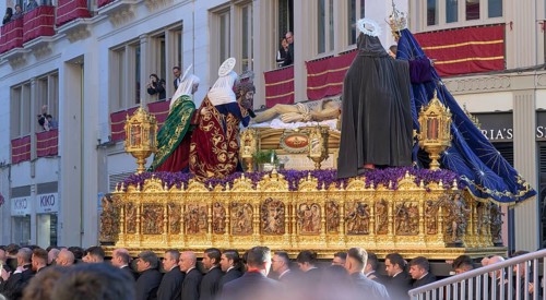 Good Friday procession, Trono, processional altar, Malaga, Spain