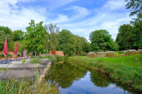 Glacis Park, Stadtpark, Neu-Ulm, Swabia, Bavaria, Germany