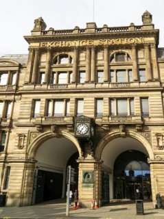 Exchange Station railway building, Tithebarn Street, city centre Liverpool, England, UK architect