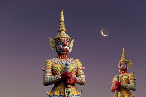 Asia, Thailand, Jak, Yak, Yaksa, Teppanom, temple guardian in Thailand, Bangkok, Thailand