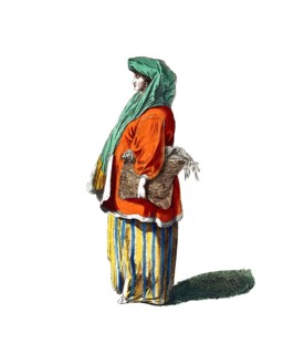 Historical clothing, Fashion through the ages, A farmer returns from market in 1764, England,