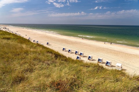 The Weststrand beach near Westerland, Sylt island, North Frisia district, Schleswig-Holstein,