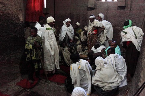 Rock churches of Lalibela, the World Heritage Church, Pray Medhane Alem, House of the World