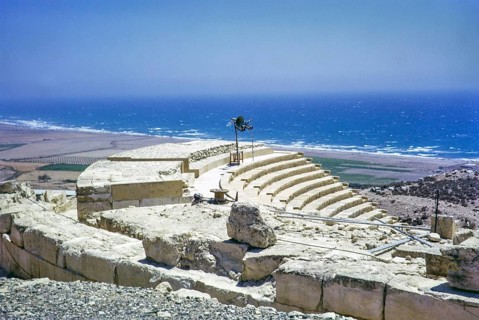 Kourion Greco-Roman amphitheatre, Kourion archaeological site, Cyprus, Europe 1973