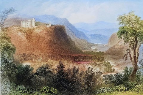 Castle Howard, Vale Of Ovoca, Ireland, from the Landscape and Antiquities of Ireland, 1841, digital