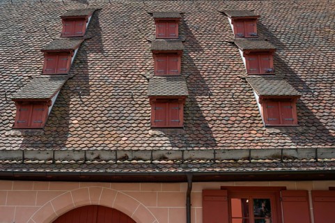 Dormer windows on the former barn, barn from 1424, today the cultural barn of the Altstadfreunde