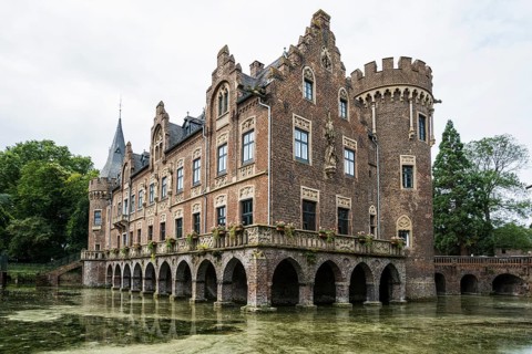 Moated castle, Schloss Paffendorf, Bergheim, Rhine-Erft district, North Rhine-Westphalia, Germany