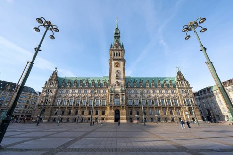 City Hall, State Government, North German Renaissance, Hamburg, Germany
