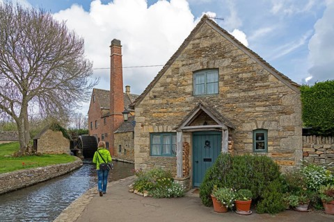 Old watermill, Lower Slaughter, River Eye, The Cotswolds, Gloucestershire, England, Great Britain