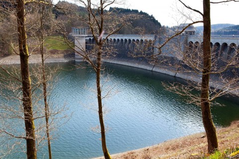 Dam of the Lister Reservoir, Olpe, Germany