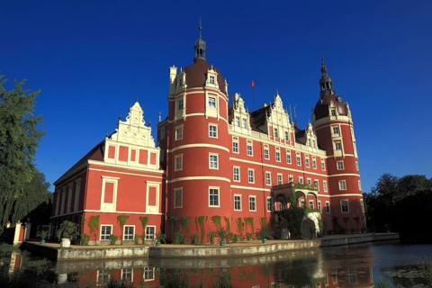 Muskau Castle, Bad Muskau, district of Görlitz, Saxony, Germany