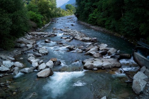 River Passer, Schenna, Passeier, Passeier Valley, South Tyrol, Autonomous Province of Bolzano,