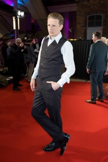 Alexander Scheer in front of the German Audio Film Awards ceremony at the Colosseum cinema in