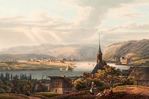 View of Andernach, town on the Rhine in the district of Mayen-Koblenz in northern