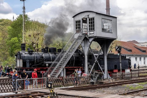 Bochum Railway Museum, museum days weekend, with many attractions such as steam locomotive rides, 3