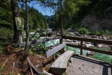 Mountain stream, Triftsteig along the Saalach near Lofer, Saalachtal, Pinzgau, Salzburg province,