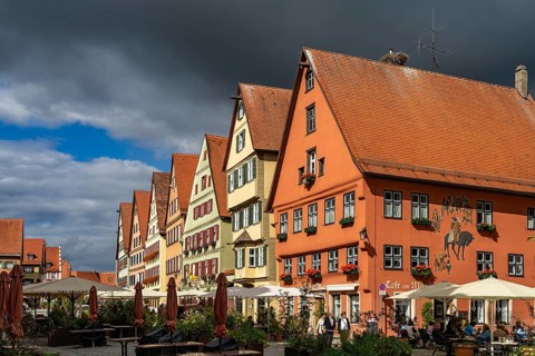 The old town centre in Dinkelsbühl, Middle Franconia, Bavaria, Germany