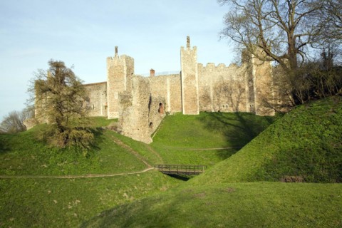 Curtain walls of Framlingham Castle, Suffolk, England, UK
