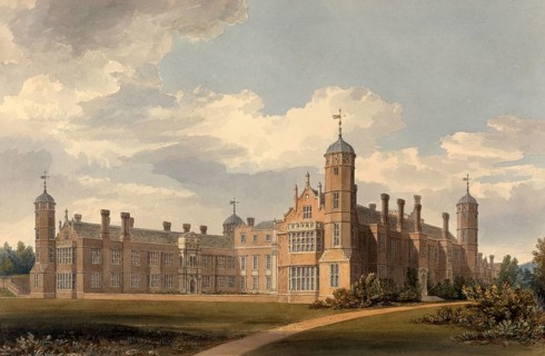 South West View of Cobham Hall, Kent, the Seat of the Very Honourable Earl of Darnley, England,