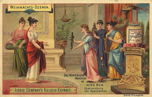 Picture series Christmas scenes, The winter solstice festival, winter solstice, in ancient Rome,