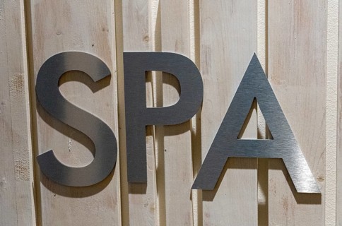 Spa, health, wellness, furnishing, font, lettering, letters
