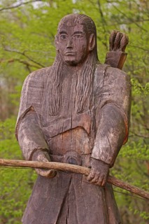 Legolas, archer, bow and arrow, wooden sculpture, The Lord of the Rings, J.R. Tolkien, fantasy,