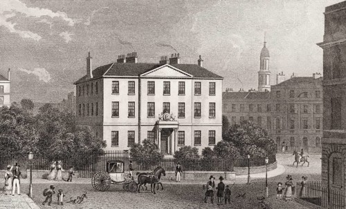 Excise Office, Drummond Place, Edinburgh, Scotland, 19th century, from Modern Athens by Th. H.