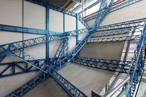 Skeleton of the Hindenburg, Zeppelin airship LZ 129, partial reconstruction, Zeppelin Museum