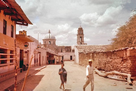Village street in central Mexico 1961 undefined location