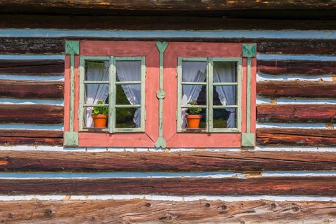 Open-air museum Stará Lubovna, Slovakia Goralen huse from Velká Lesná