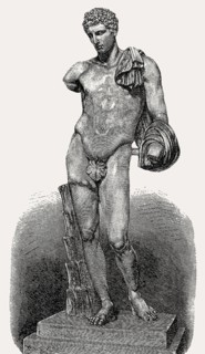 Statue of Hermes as the patron of athletics and sports