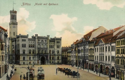Historical postcard, picture postcard, Zittau, Saxony, Germany, digitally enhanced reproduction of