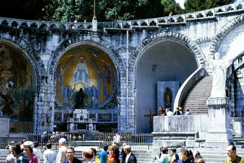 Altars in the Basilica of the Immaculate Conception, Lourdes, France 1973