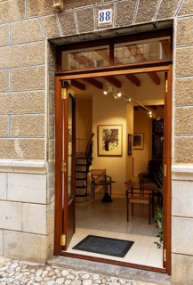 View of the foyer of the Can Prunera museum house on Carrer de sa Lluna in Soller, Majorca, Spain